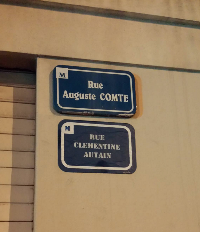 Plaque nom de rue Clémentine Autain à Montpellier par Myss Terre