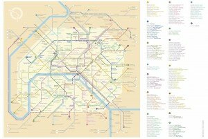Plan du métro de Paris avec les stations renommées avec des noms de femmes par Silvia Radelli